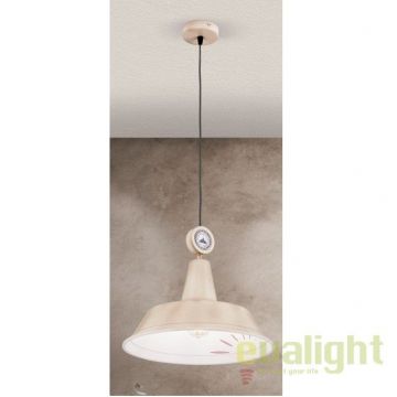 Lustra suspendata design industrial Arvid, fildes HL 6-1618/1 Vintage/Elfenbein OR