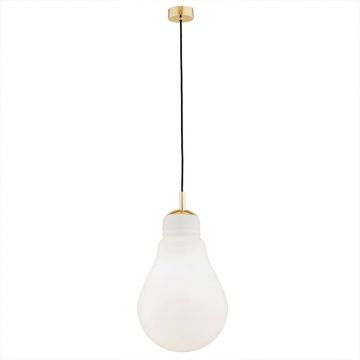 Pendul design minimalist Jesse alb, auriu 28cm