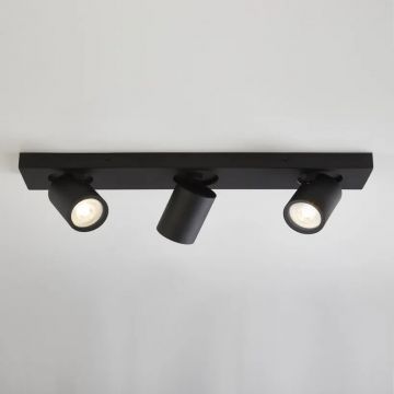 Plafoniera baie cu 3 spoturi directionabile Selene, neagra