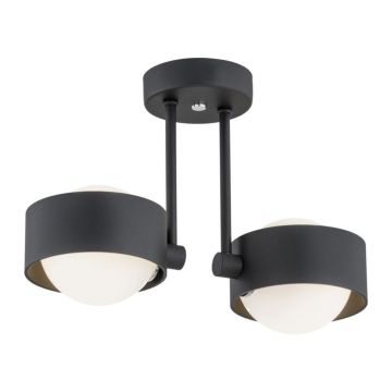 Plafoniera cu 2 spoturi design minimalist Massimo plus negru