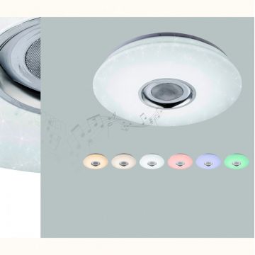 Plafoniera dimabila cu LED RGB, difuzor si telecomanda, diametru 40cm, NICOLE 41329-18 GL
