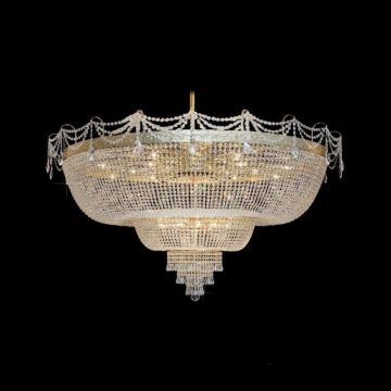 Plafoniera eleganta XXL cristal Bohemia, L15 502/32/1-A, 3; F 2 floor, tube