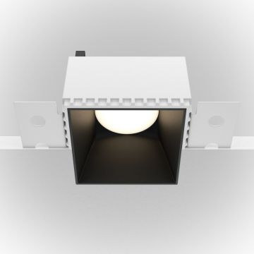 Spot incastrabil design tehnic Share alb, negru 7,5x7,5cm
