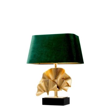 Veioza eleganta design LUX cu abajur din catifea verde Olivier 112705 HZ