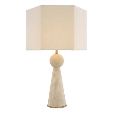 Veioza, Lampa de masa design LUX Novak, travertin