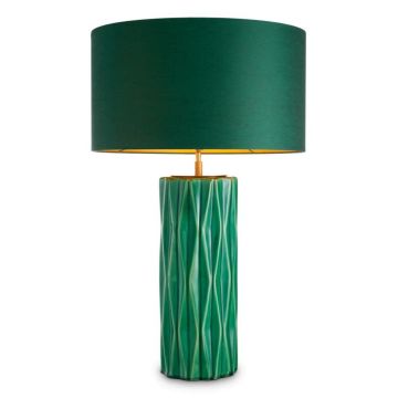 Veioza, Lampa de masa LUX, Ceramica, Verde, Amarello