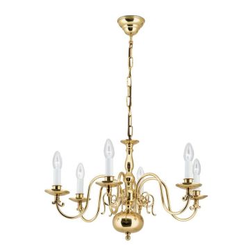 Candelabru 6 brate design clasic FLAMISCH, alama lucioasa