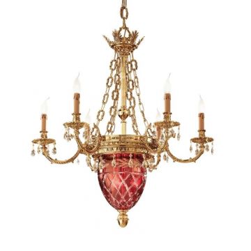 Candelabru LUX realizat manual cu cristale Scholer Edgard, 90cm