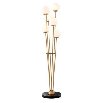 Lampadar design LUX cu 6 surse de lumina Tortora, alama antic 112759 HZ