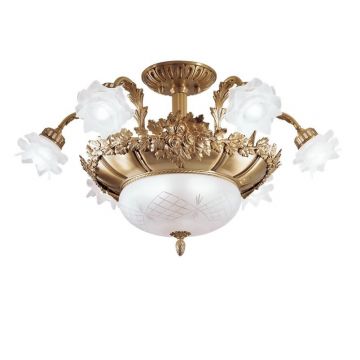 Lustra aplicata design floral LUX realizata manual Rose