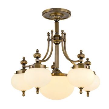 Lustra aplicata eleganta stil clasic Nostalgie 6L patina/ champagne
