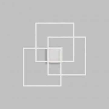 Lustra LED aplicata design geometric Frame PL quadrato 2700k