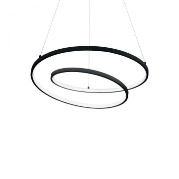 Lustra LED suspendata design circular Oz sp d60 on-off 4000k negru