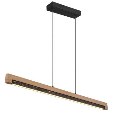 Lustra LED suspendata design natural lemn STARLA