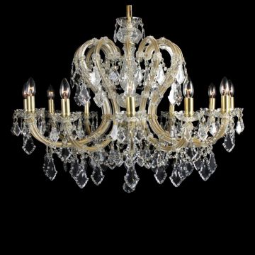 Lustra Maria Theresa cu 12 brate, cristal Bohemia