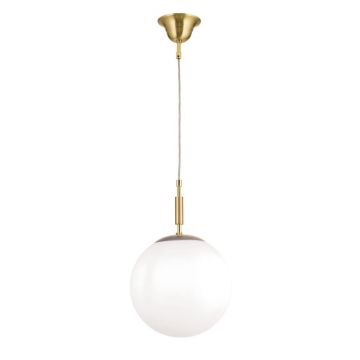 Lustra, Pendul realizat manual ARTDESIGN 25cm, alama mat/ alb opac