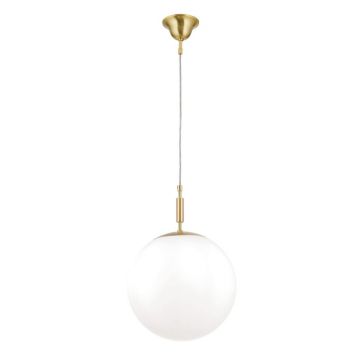 Lustra, Pendul realizat manual ARTDESIGN 30cm, alama mat/ alb opac
