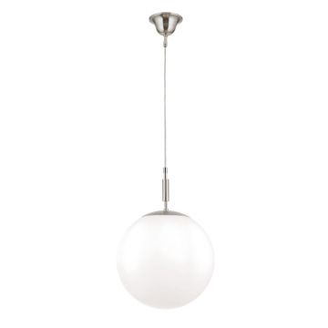 Lustra, Pendul realizat manual ARTDESIGN 30cm, crom satinat/ alb opac