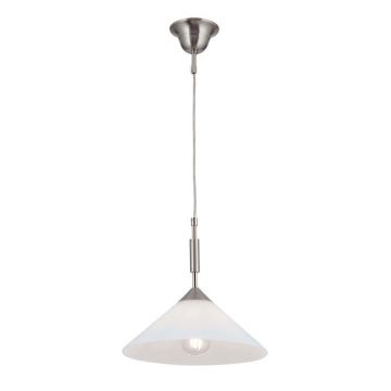 Lustra, Pendul realizat manual ARTDESIGN 30cm, crom satinat/ alb opac
