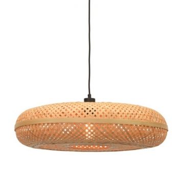 Lustra suspendata eco din bambus Palawan natur, 60x15cm