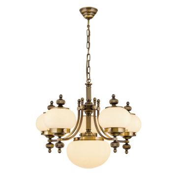 Lustra suspendata eleganta stil clasic Nostalgie 6L patina/ champagne