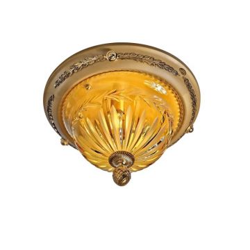 Plafoniera clasica LUX realizata manual Amber 37cm