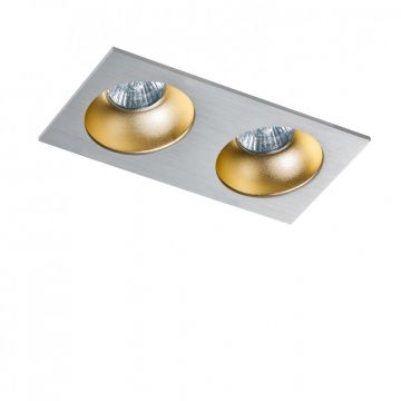 Spot incastrat tavan/plafon stil modern Hugo 2 aluminiu
