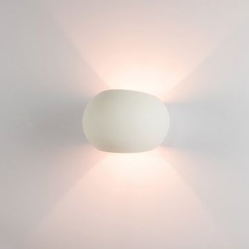 Aplica de perete cu lumina ambientala design modern Gypus alb 15cm
