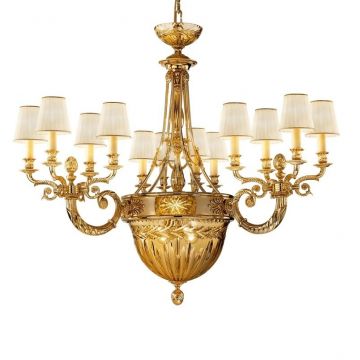 Candelabru XL clasic LUX realizat manual Amber