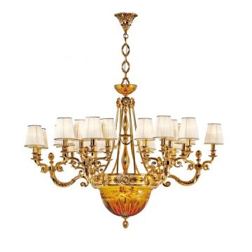 Candelabru XXL clasic LUX realizat manual Amber