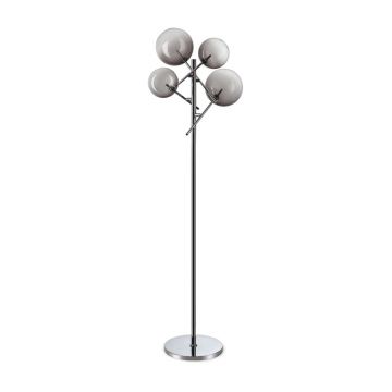 Lampa de podea EQUINOXE PT4 crom/ faded smoky