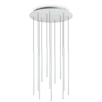 Lustra cu 12 pendule LED design tubular FILO sp12 2700k alb