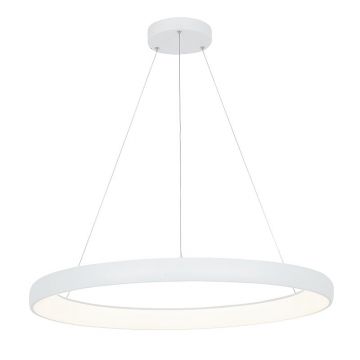 Lustra LED design modern circular Ring 80cm, Sandy White