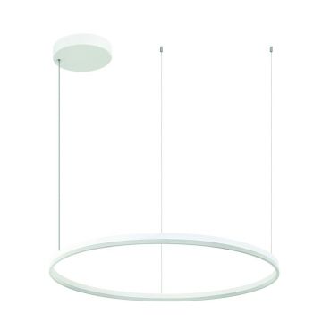 Lustra LED design modern circular ROTUNDA 120cm, alb mat