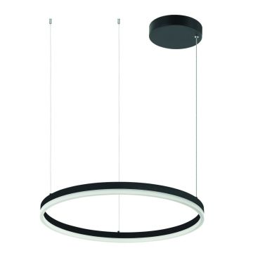 Lustra LED design modern circular ROTUNDA 60cm, negru mat