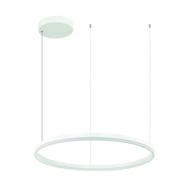 Lustra LED design modern circular ROTUNDA 80cm, alb mat