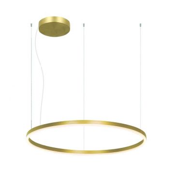 Lustra LED design modern circular ROTUNDA 80cm, auriu mat