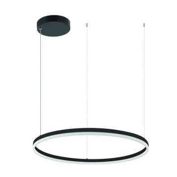 Lustra LED design modern circular ROTUNDA 80cm, negru mat