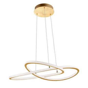 Lustra LED design modern Treccia, auriu