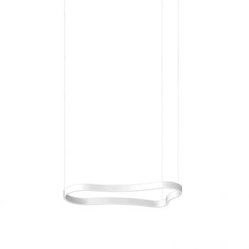 Lustra LED suspendata Waves-1 sp alba
