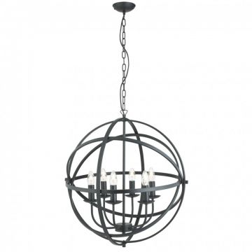 Lustra suspendata stil traditional Orbit negru 2476-6BK SRT