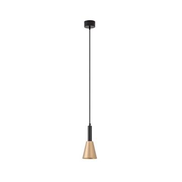 Pendul LED design modern Ziech negru, auriu