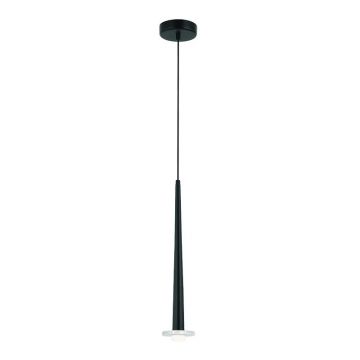 Pendul LED, Lustra suspendata moderna STORM negru/ marmura alba