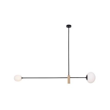 Pendul, Lustra design modern Lucia negru, auriu