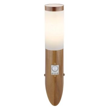 Aplica de perete pentru iluminat exterior cu senzor de miscare IP44 Boston maro