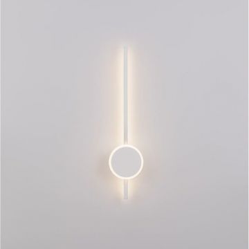 Aplica LED design modern minimalist CLOCK alba