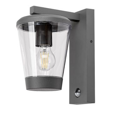 Aplice de perete cu senzor de miscare pentru iluminat exterior design modern IP44 Savano antracit