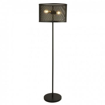 Lampadar / Lampa de podea design industrial Fishnet negru EU2832-2BK SRT