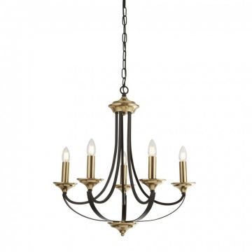 Lustra clasica suspendata design traditional Belfry 5L 1845-5BZ SRT