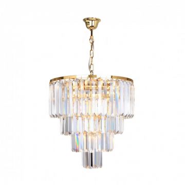 Lustra eleganta design deosebit AMEDEO, auriu 17106/4+1-GLD ZL
